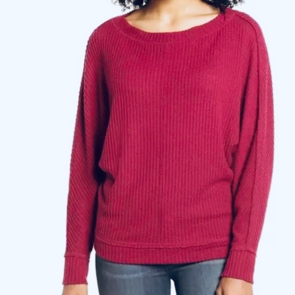 NEW Caslon Boatneck Dolman Waffle Weave Top